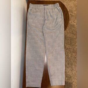 Abercrombie and Fitch Grey Checkered Straight Pants